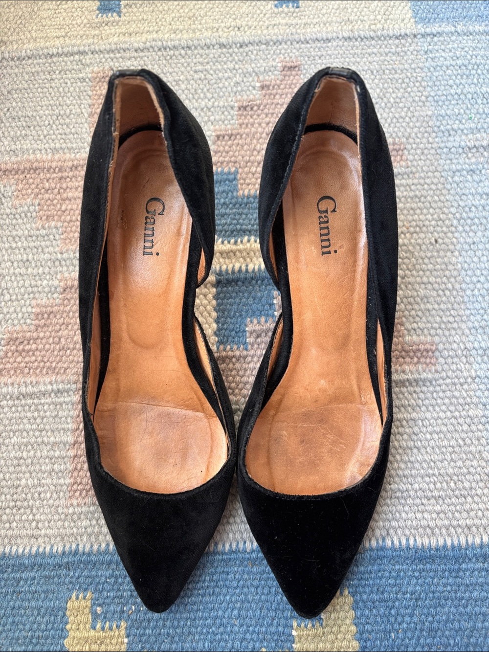 GANNI black velvet d’Orsay pumps - size 38